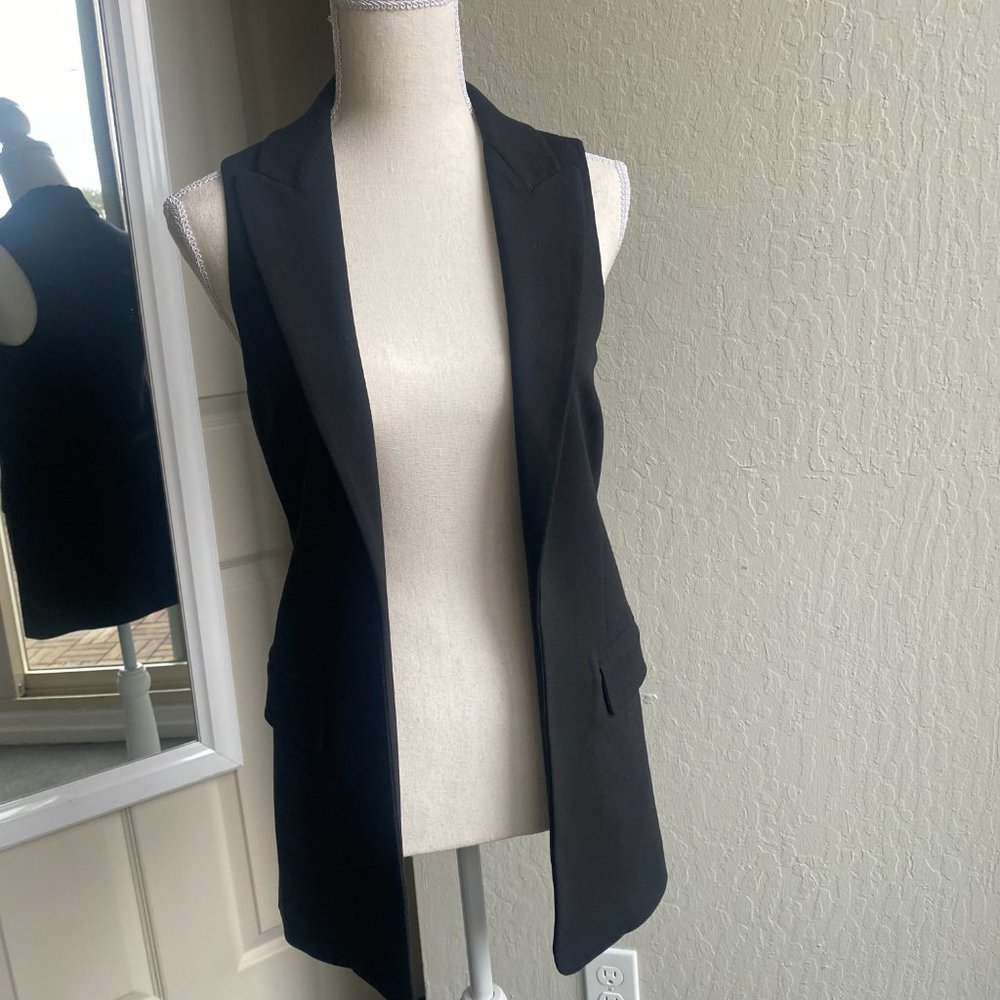 Alexander Wang Black Sleeveless Blazer Size Small